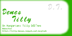 denes tilly business card